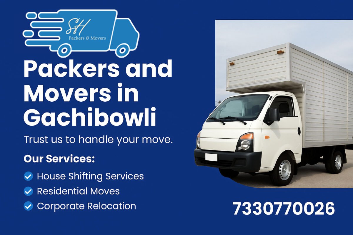 Relocation services by SH Packers & Movers in Gachibowli.